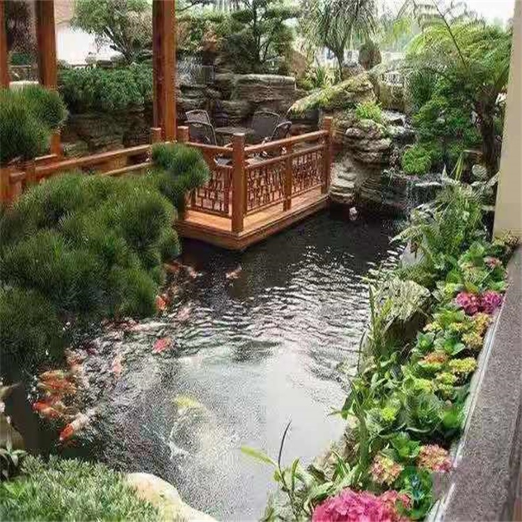 涞水院子小鱼池假山设计